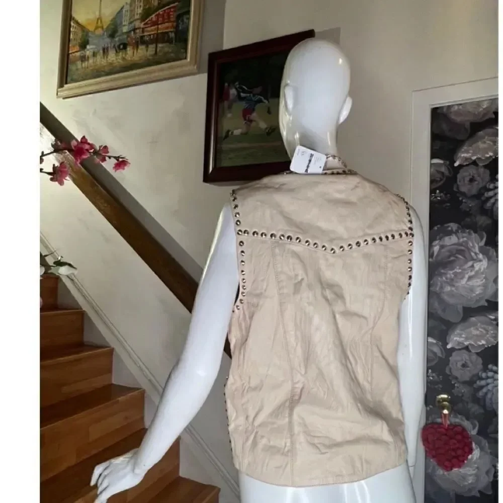 Free People Rock N Roll Leather Vest